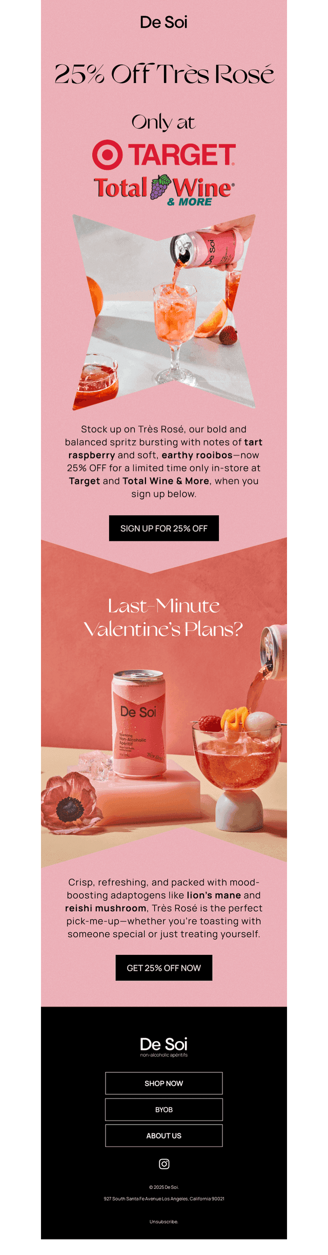 25% off your Valentine’s sip