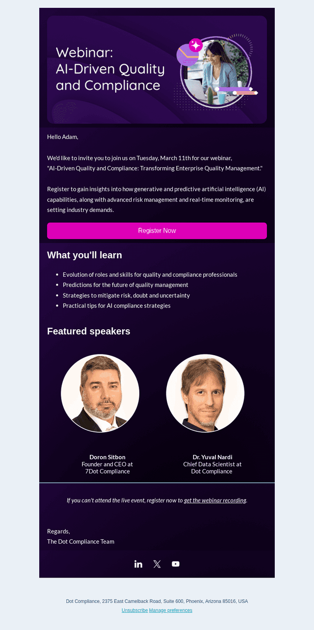 Upcoming Webinar: AI-Driven Quality and Compliance