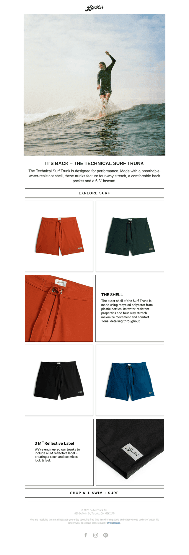 It's Back – Technical Surf Trunk