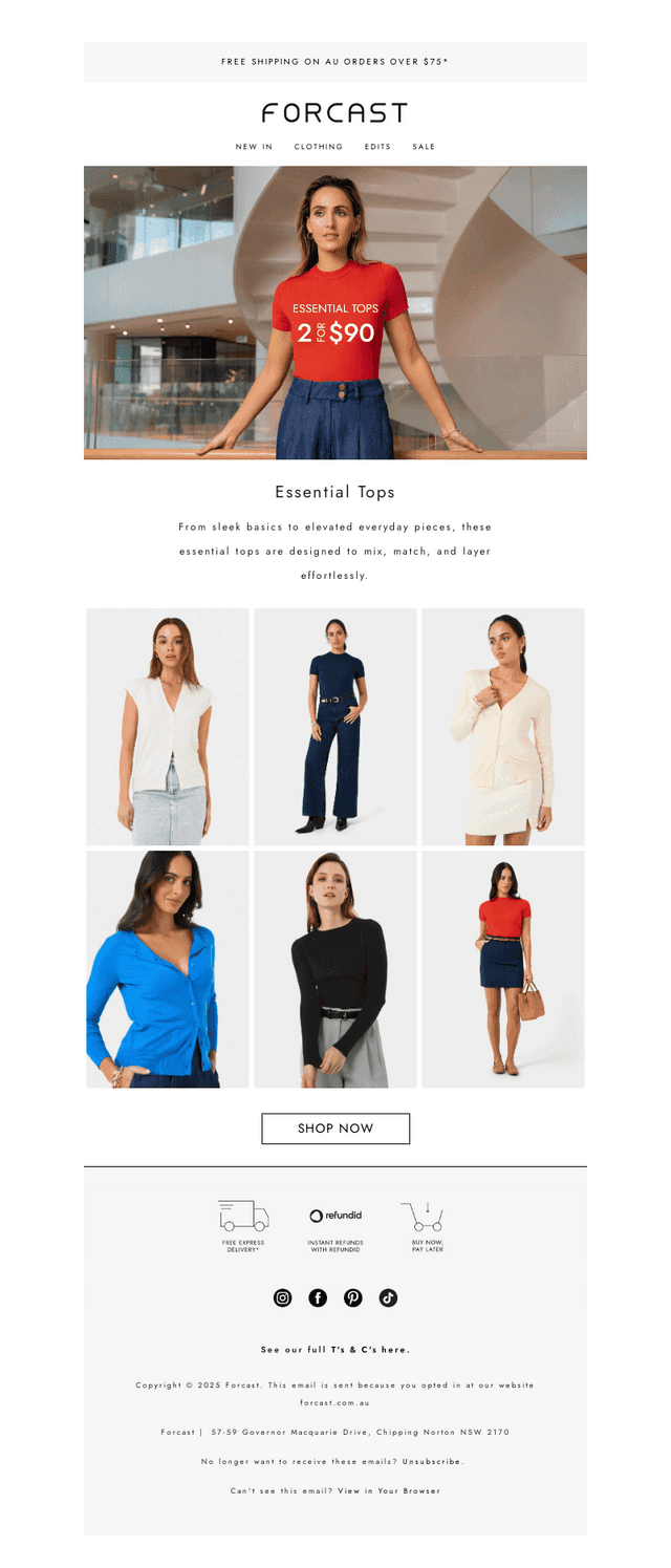 ESSENTIALS | 2 for $90