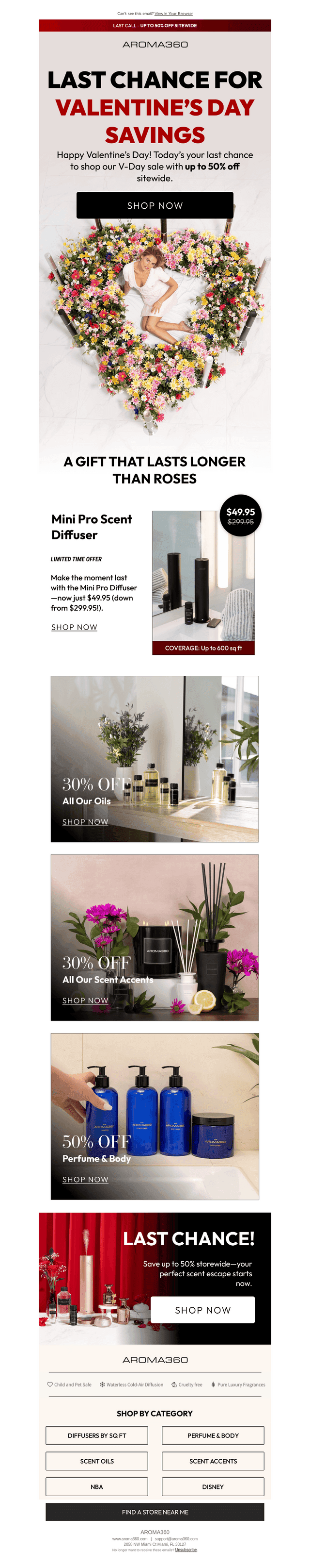 Aroma360 email from Fri, Feb 14, 2025
