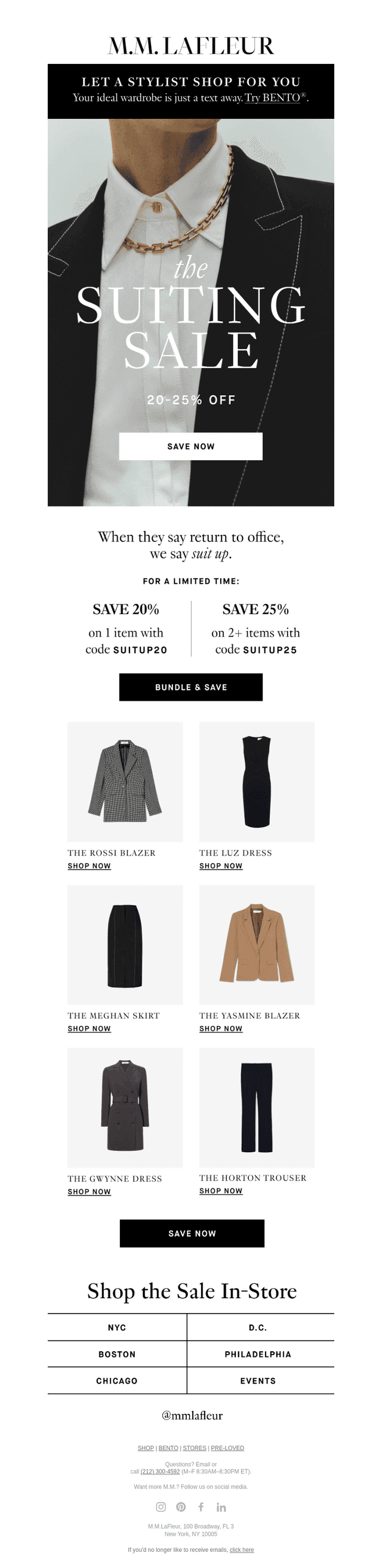 LIMITED TIME: Save on suiting.