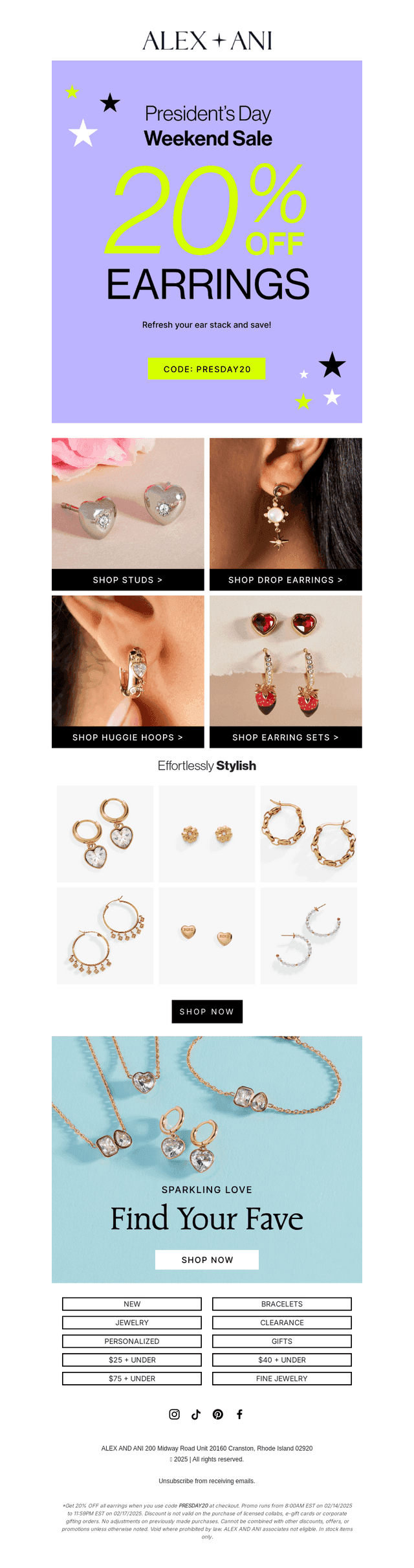 20% Off Earrings 💫 This Weekend Only