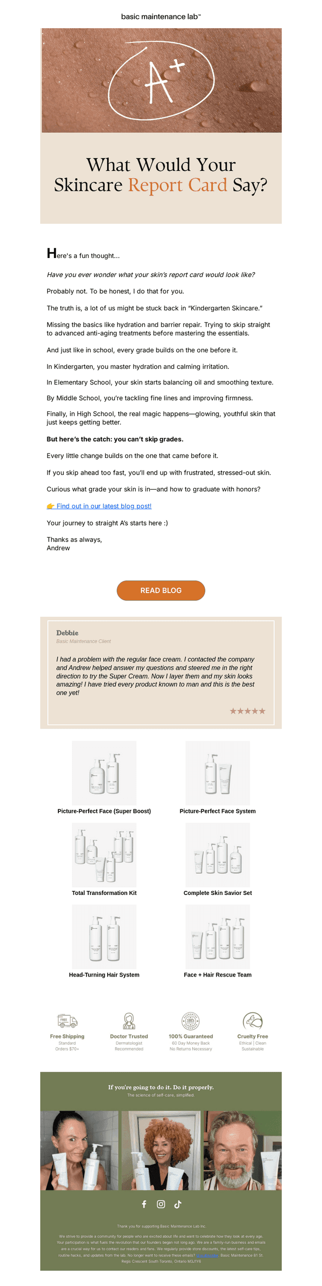 What would your skin's report card say?