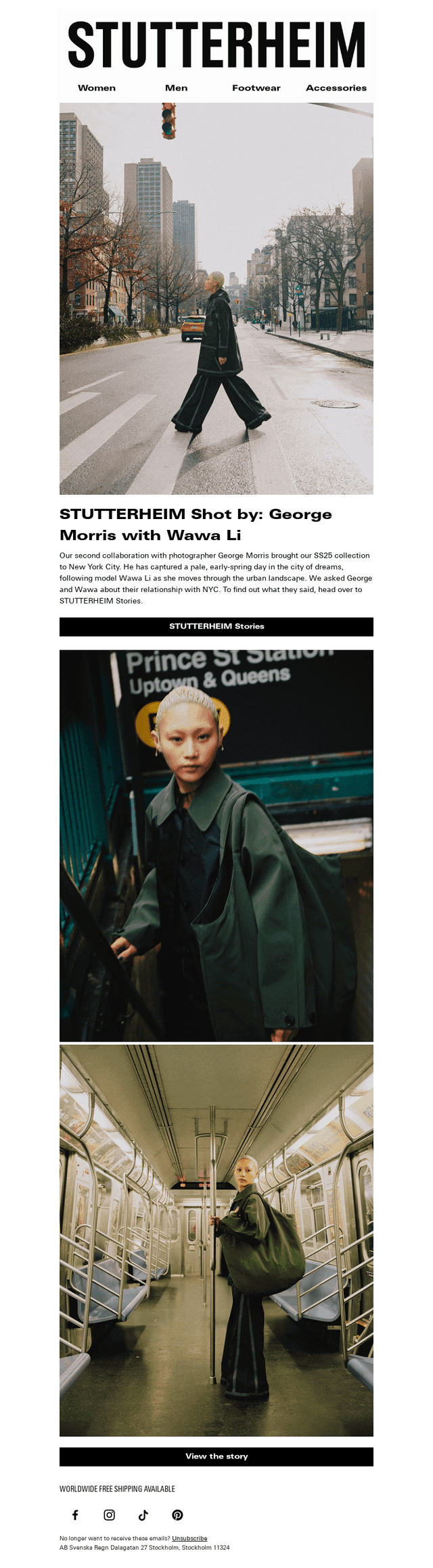 STUTTERHEIM Shot by: George Morris with Wawa Li