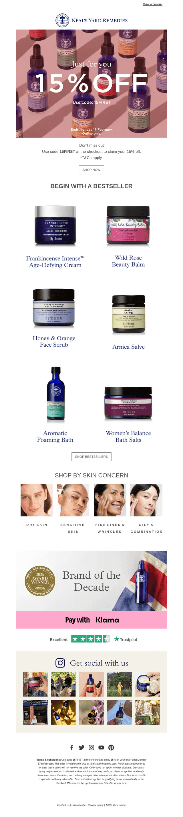 Here's 15% off your first order