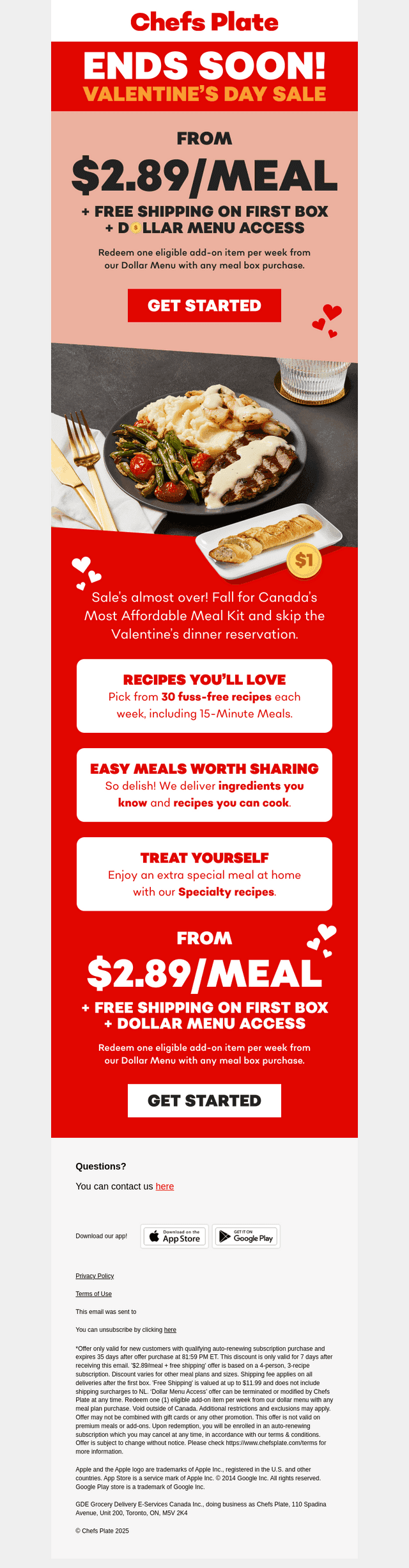 Chefs Plate email from Sun, Feb 16, 2025