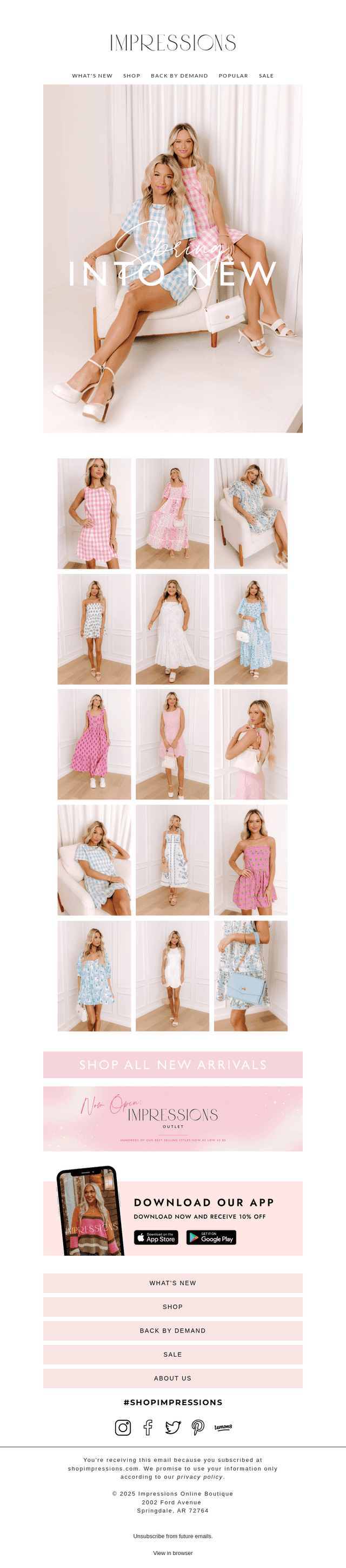 OPEN FOR: Sunday Spring Arrivals! 🌷