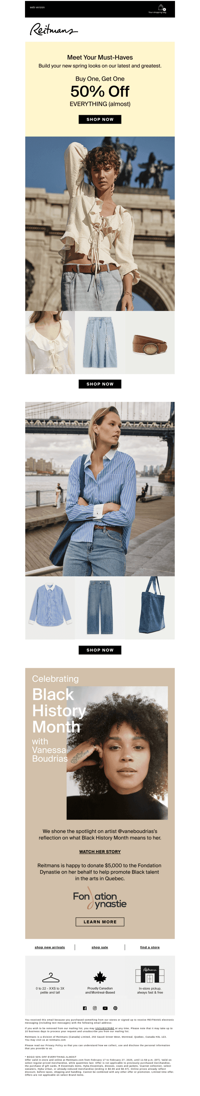 Get dressed with BOGO 50% off EVERYTHING (almost)