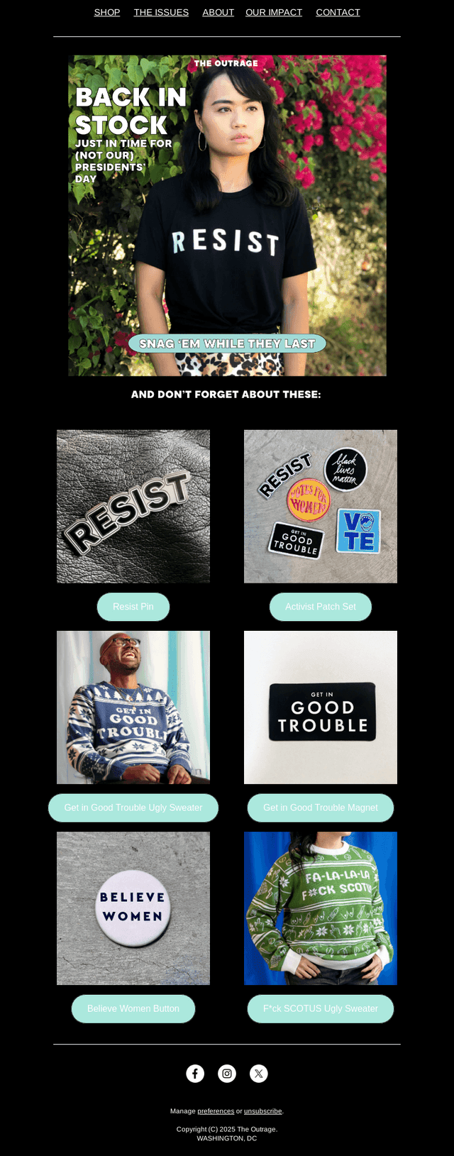 BACK IN STOCK: Resist Tees