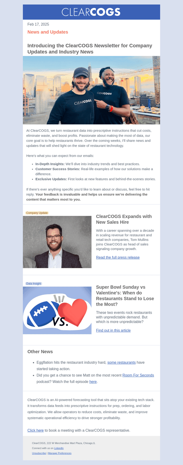 Welcome to ClearCOGS: Updates & Insights Await! 🚀