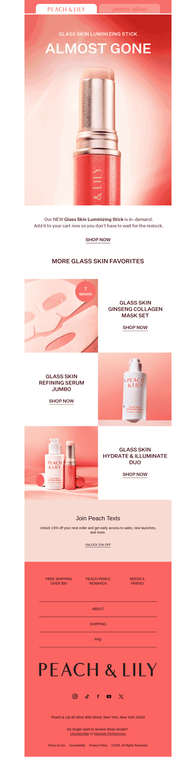 Low stock alert