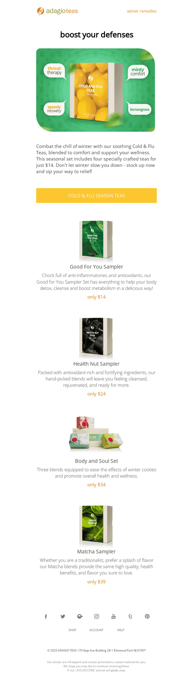 wellness teas (cold & flu season)