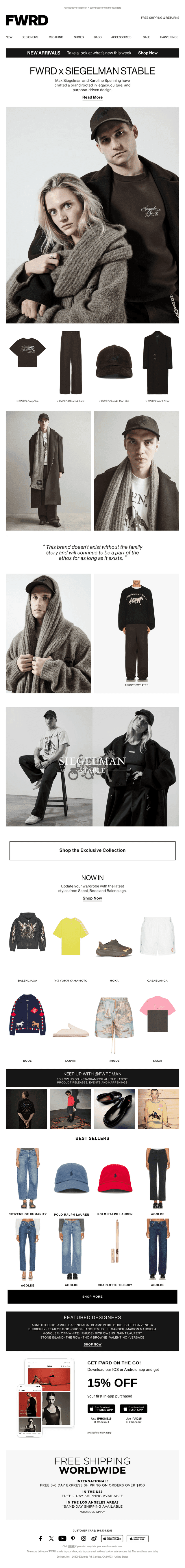 FWRD x Siegelman Stable