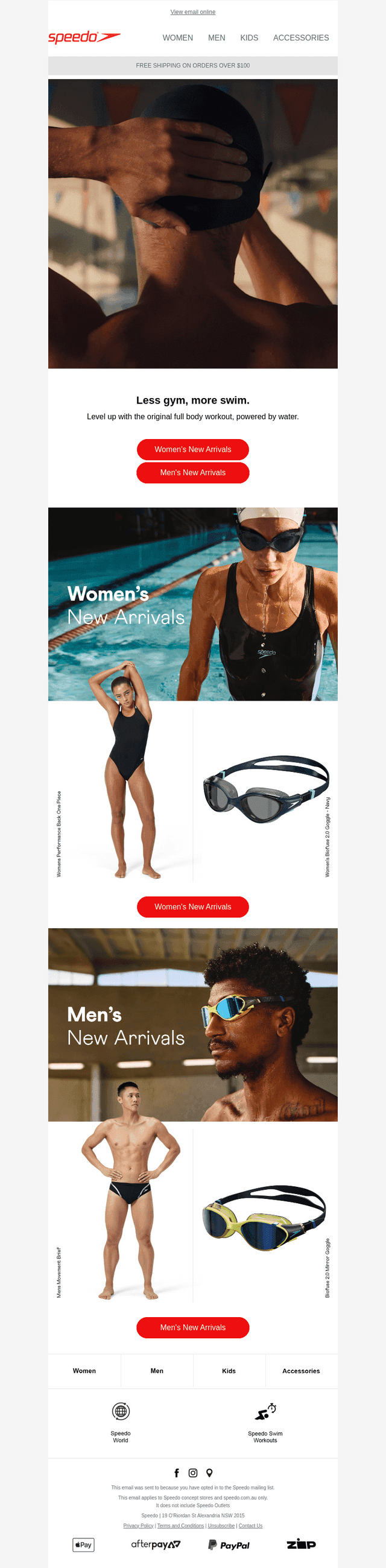 Less gym, more swim