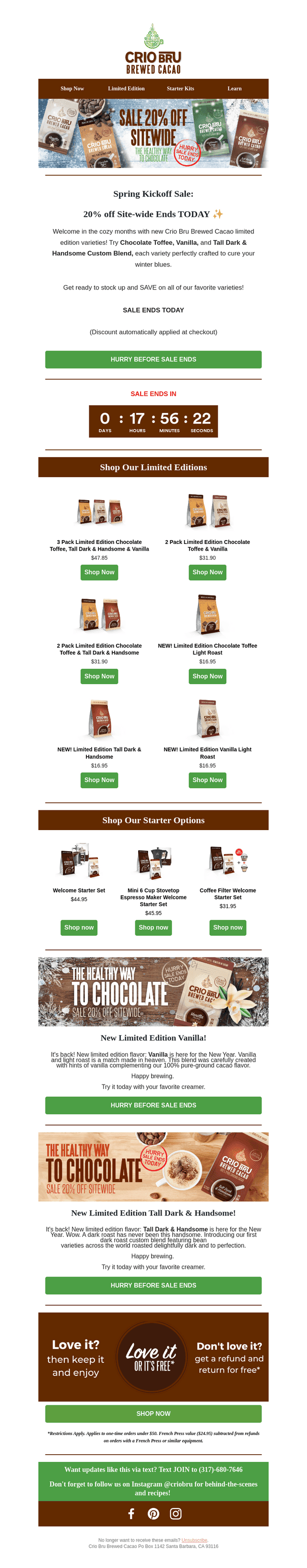 20% off site-wide ends today!