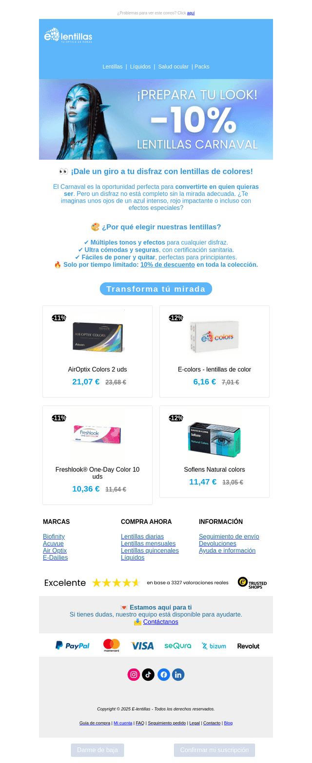 Transforma tu mirada este Carnaval 🎭 ¡Oferta limitada!
