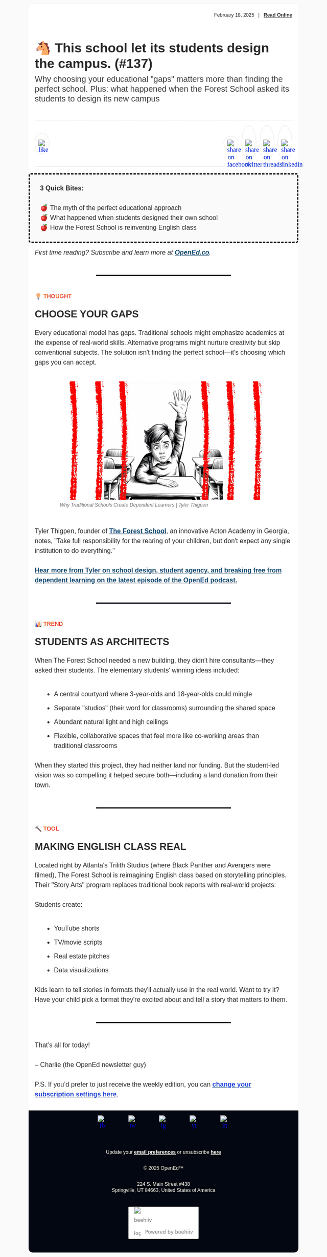 🐴 This school let its students design the campus. (#137)