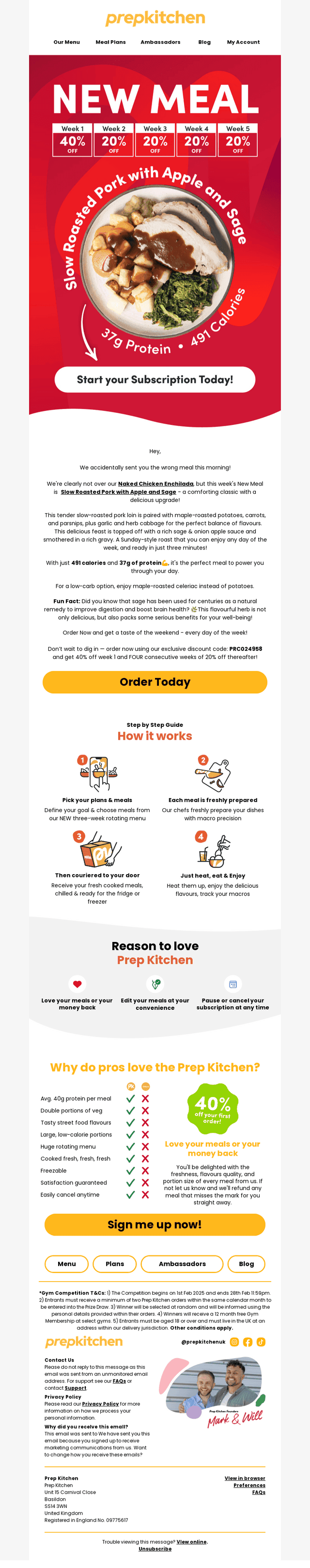 Prep Kitchen email from Wed, Feb 19, 2025