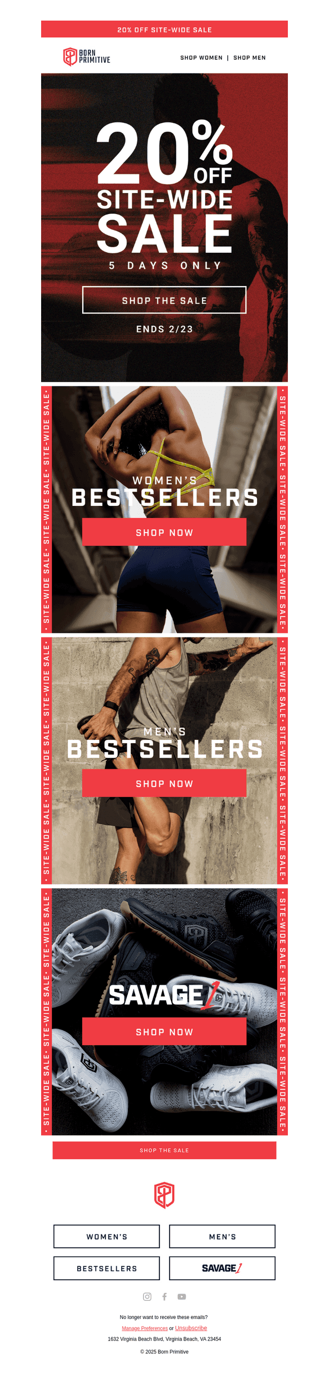 20% OFF SITEWIDE STARTS NOW