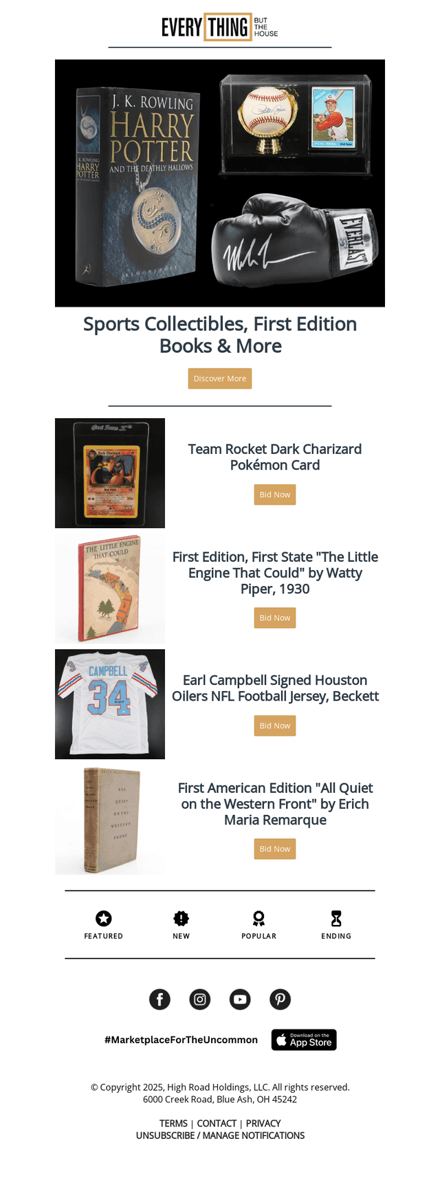 Everything But The House (EBTH) email from Wed, Feb 19, 2025