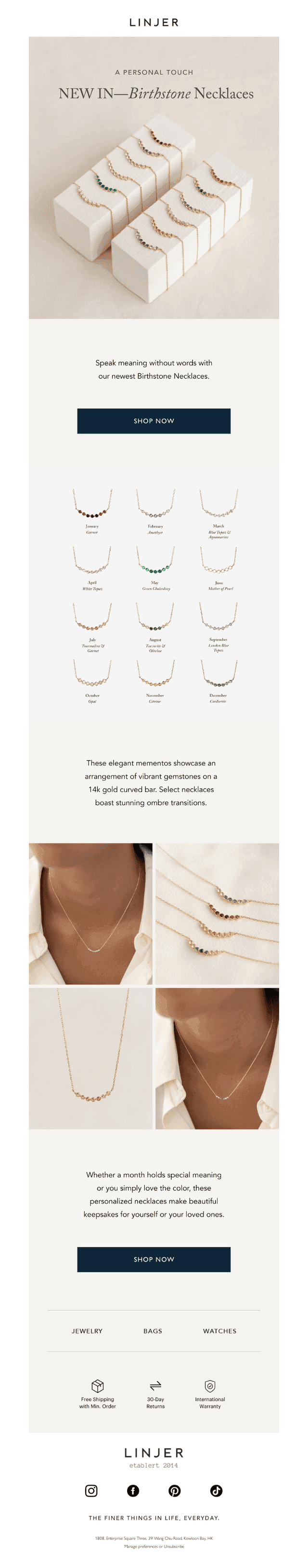 NEW IN—Birthstone Necklaces 🔮