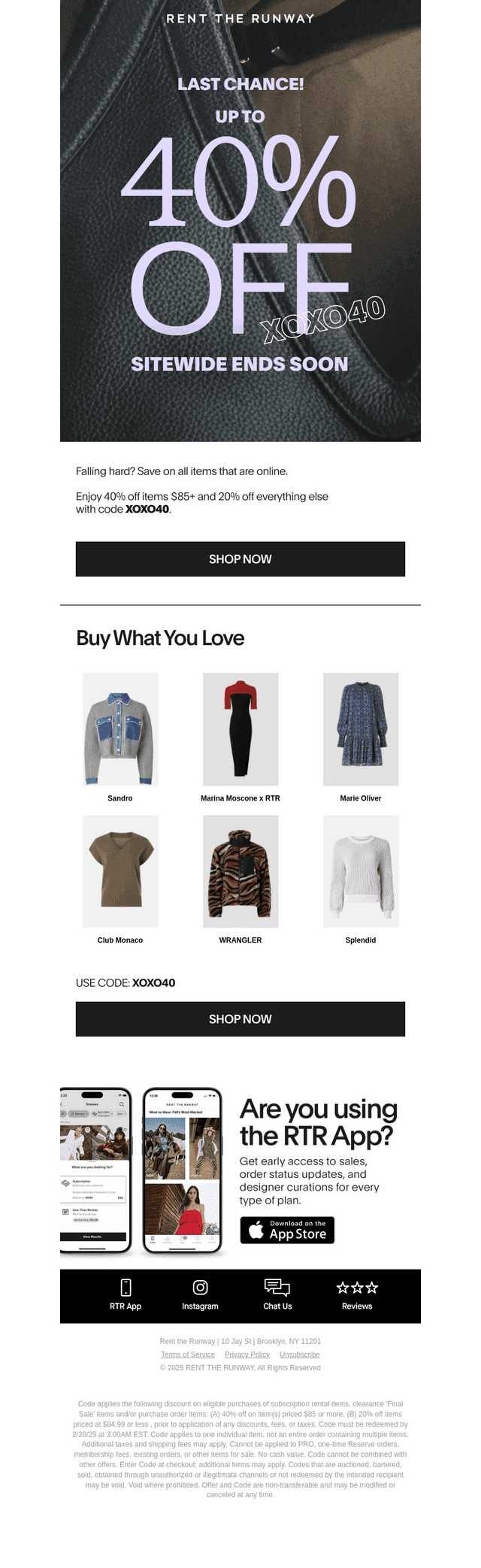 Ends tonight: 40% off sitewide