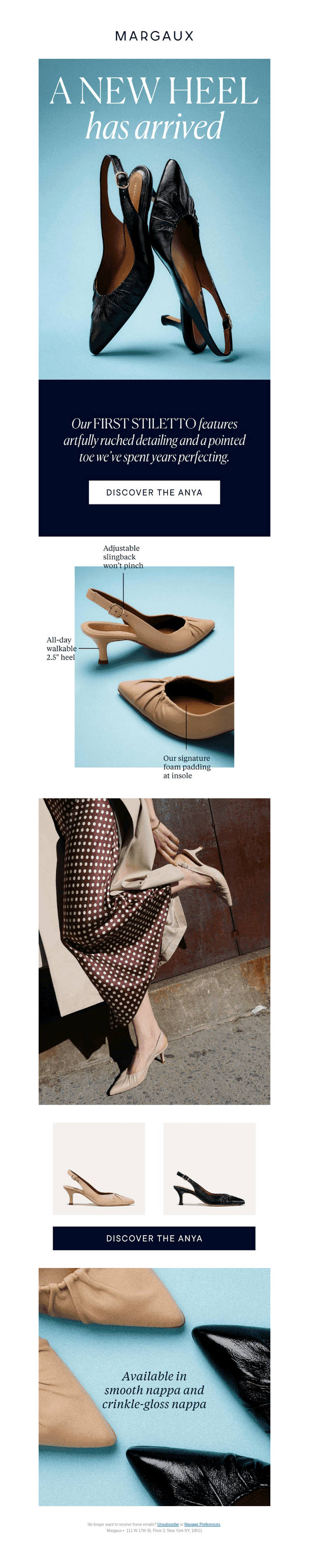 Our first-ever stiletto has arrived