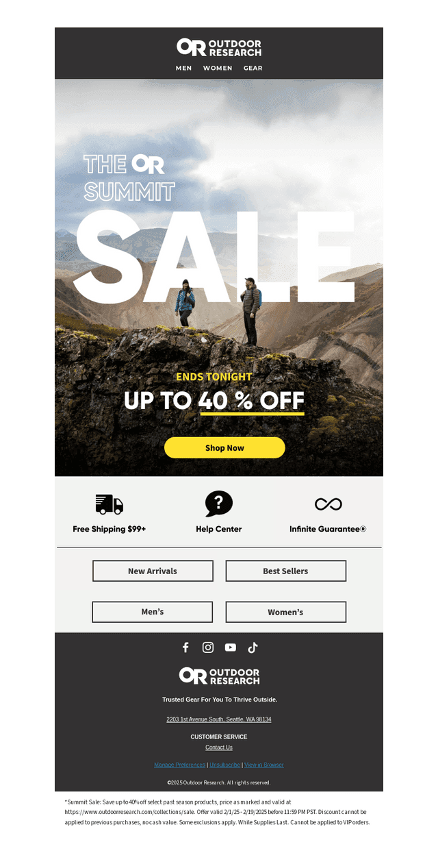 The OR Summit Sale ends tonight!