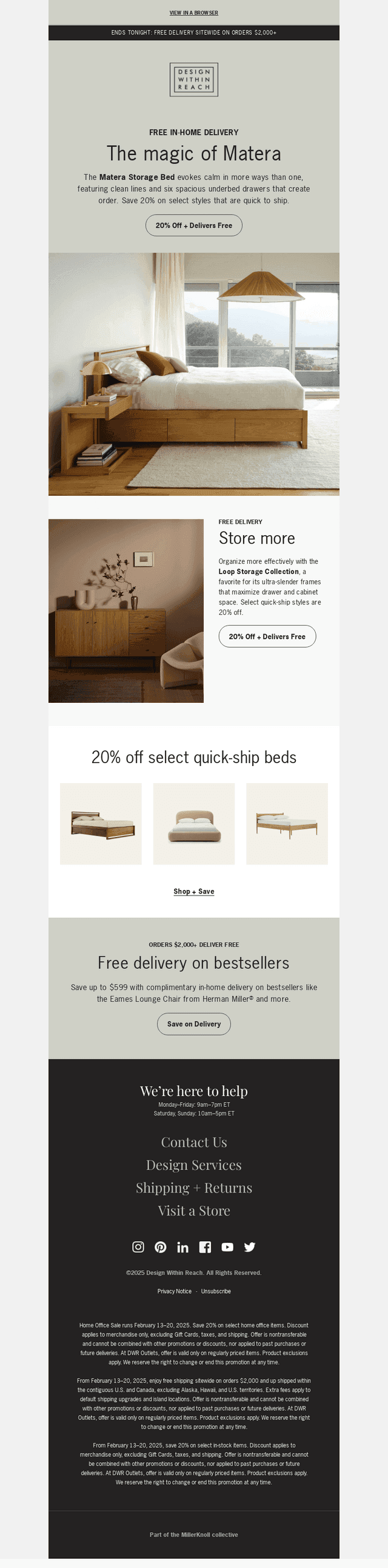 Last day: Free delivery on orders $2,000+