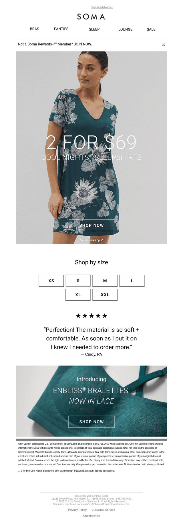 2 for $69 Keep-you-cool Sleepshirts