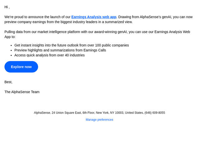 Now Available: GenAI Earnings Analysis & Highlights