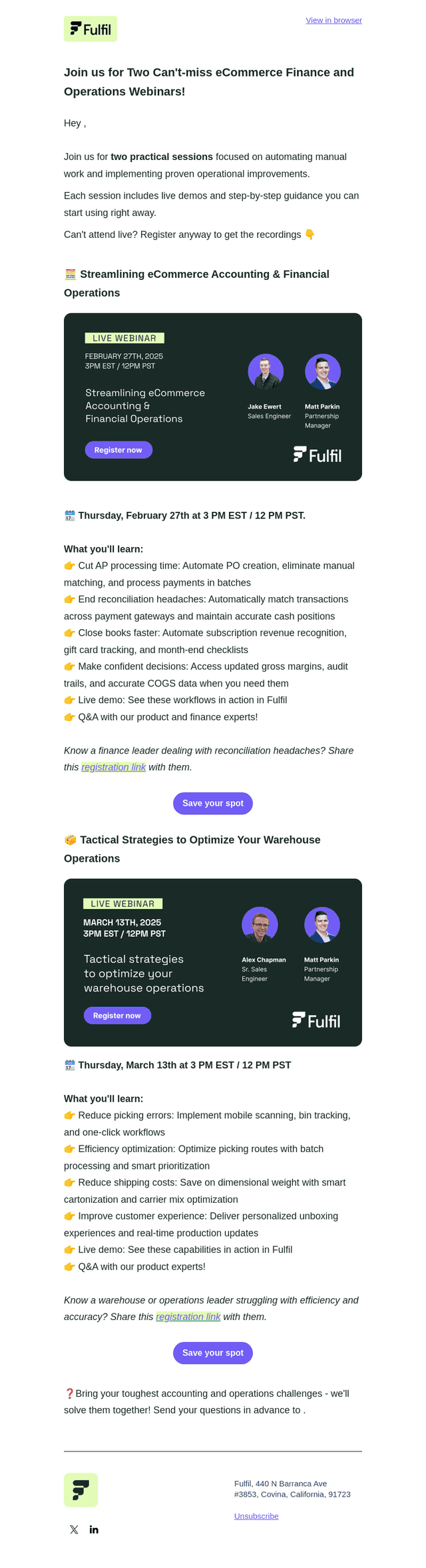 Webinar: Streamlining Your eCommerce Financial & Warehouse Operations