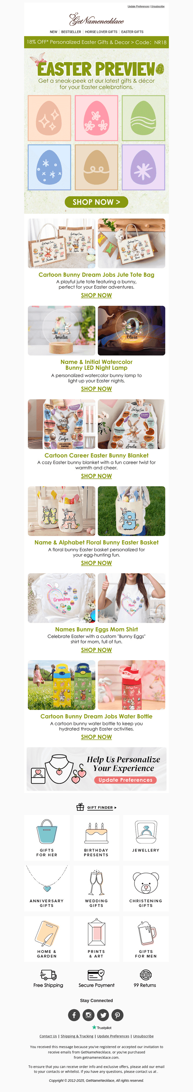 🐰 18% Off Easter Preview Sale