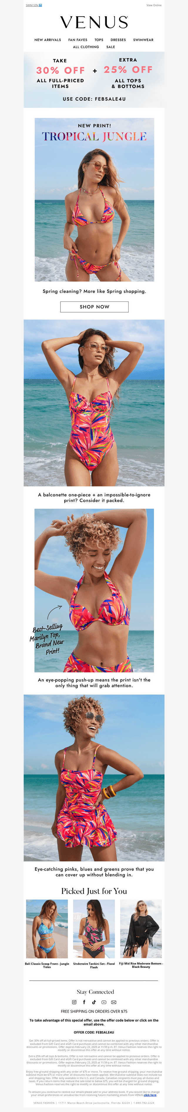 30% OFF Gorgeous New Swim Collection! 🌊