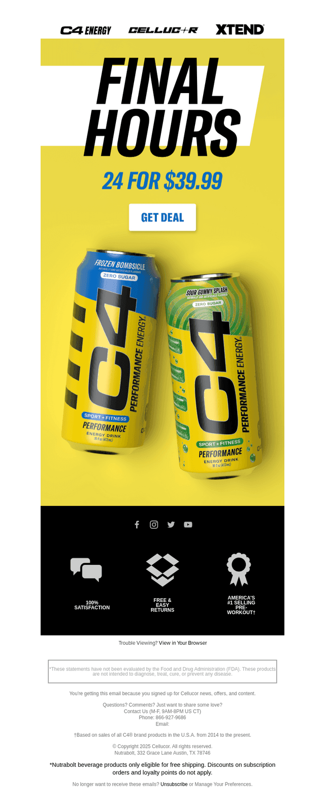 LAST CHANCE: 24 cans / $39.99