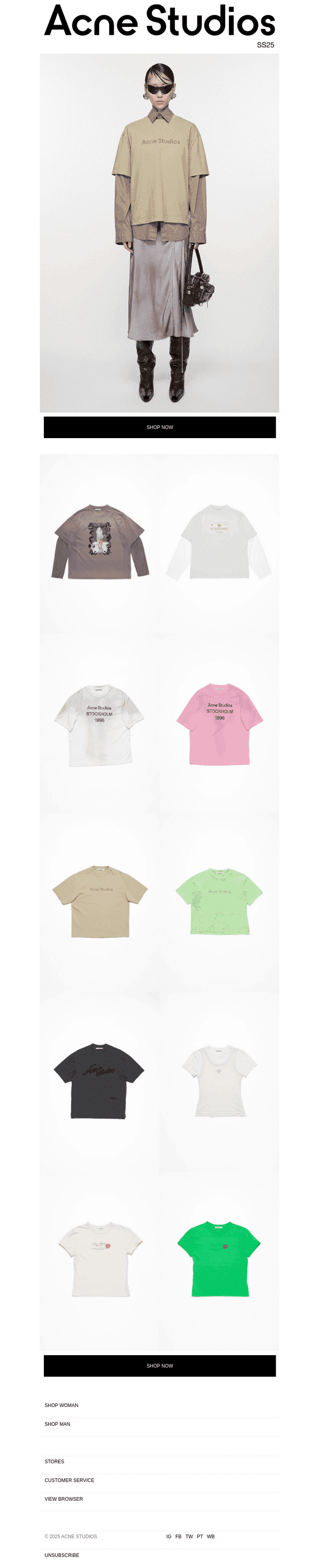 Latest t-shirts from SS25