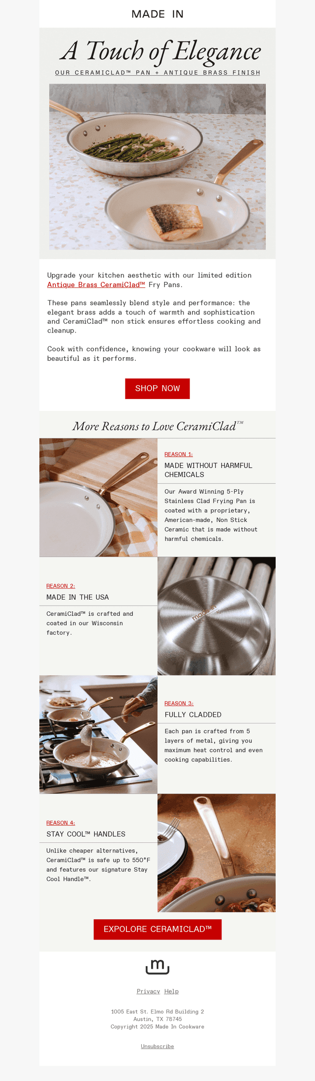 Effortless Cooking, Elevated Style: Antique Brass CeramiClad™