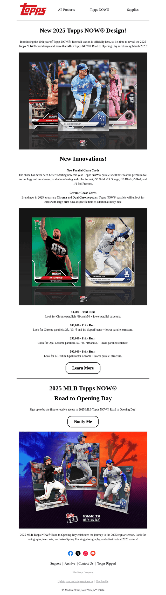 2025 Topps NOW®: New Design, Chrome Parallels, & More!