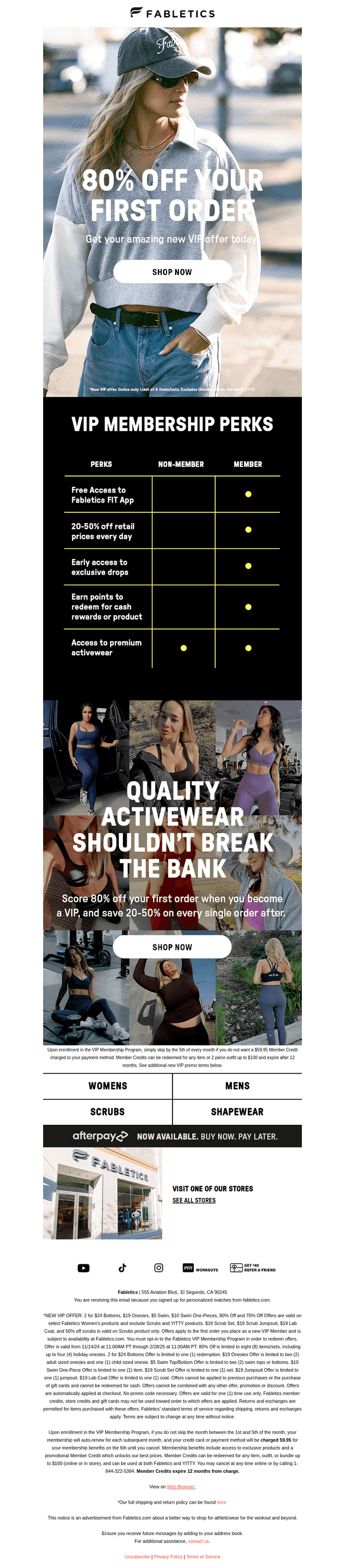 Fabletics email from Sat, Feb 22, 2025