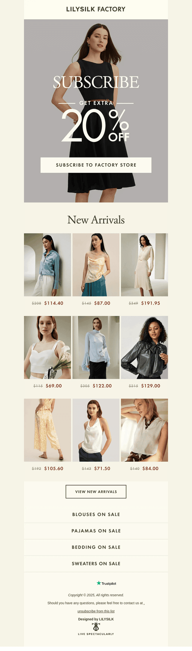 Subscribe to Factory Store & Get Extra 20% OFF