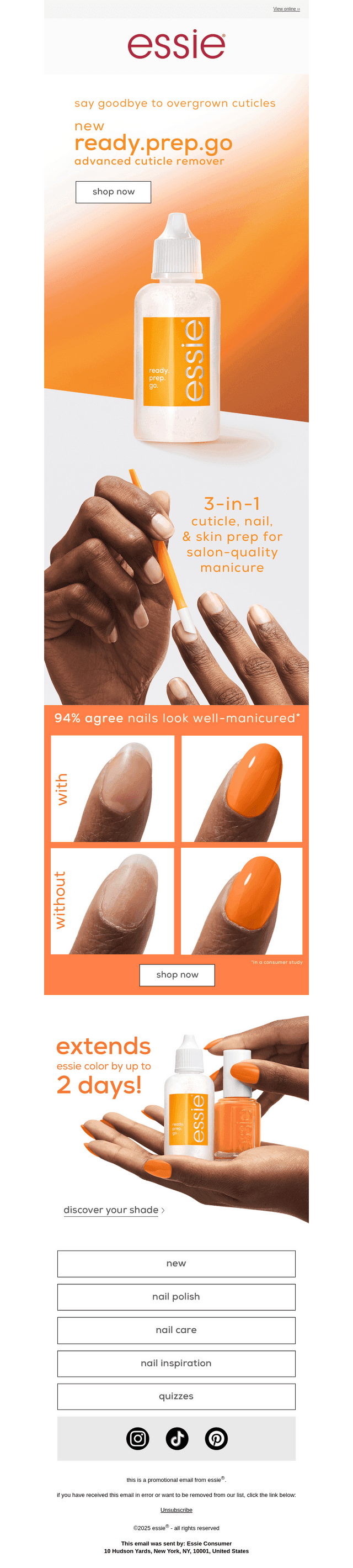 meet ready. prep. go! cuticle remover