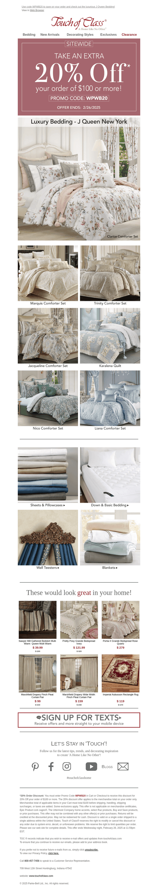 Sitewide Savings + J Queen Bedding