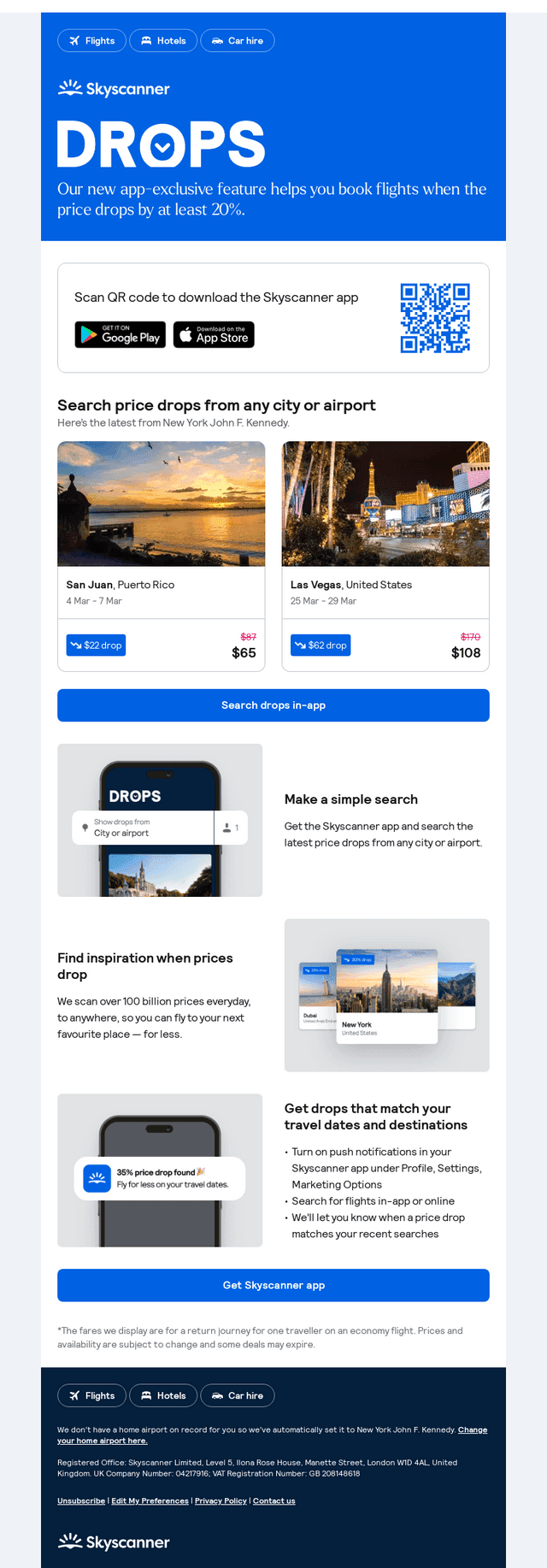 Your weekly price drops, from $65 ✈️ 📉