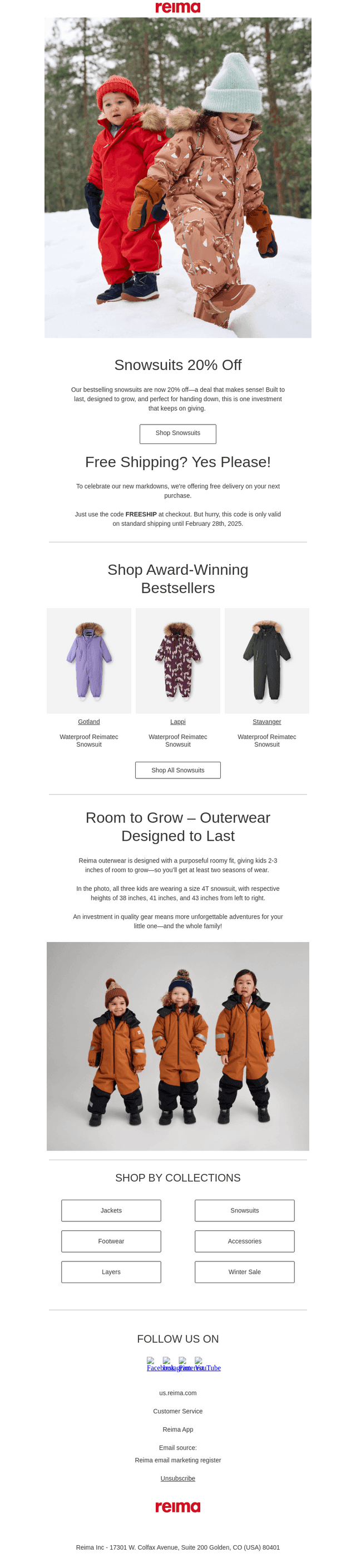 Save 20% on Our Bestselling Snowsuits