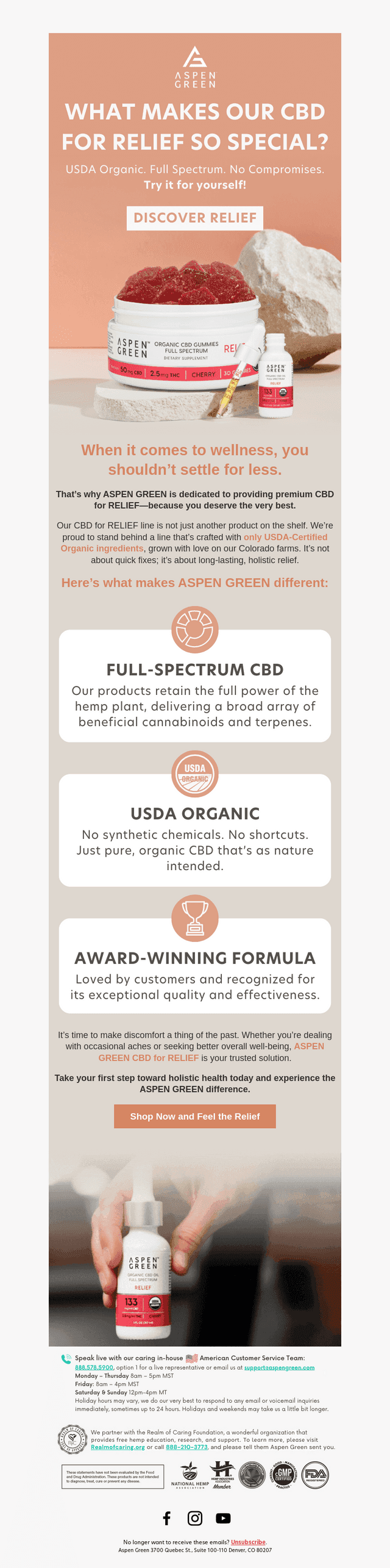 🤔 What Makes Our CBD for RELIEF So Special?