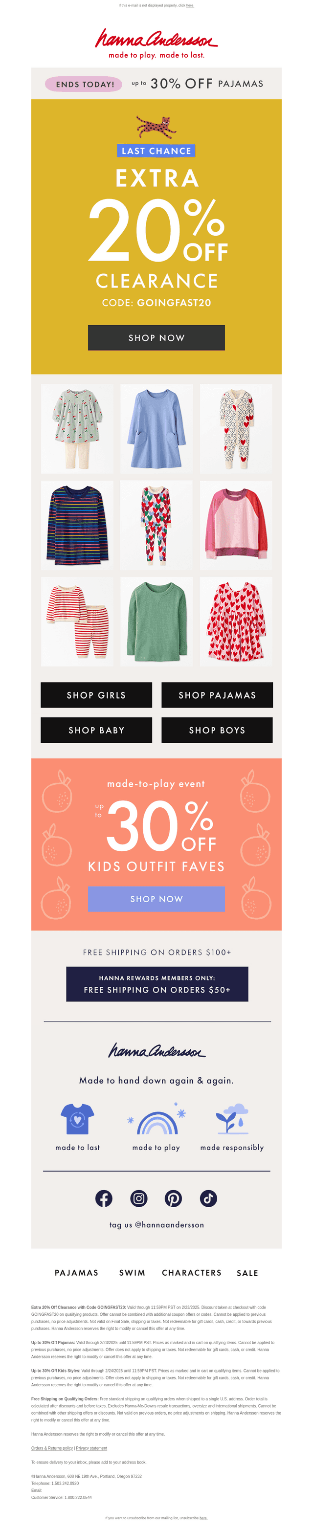 EXTRA 20% Off Clearance ENDS TODAY 😱