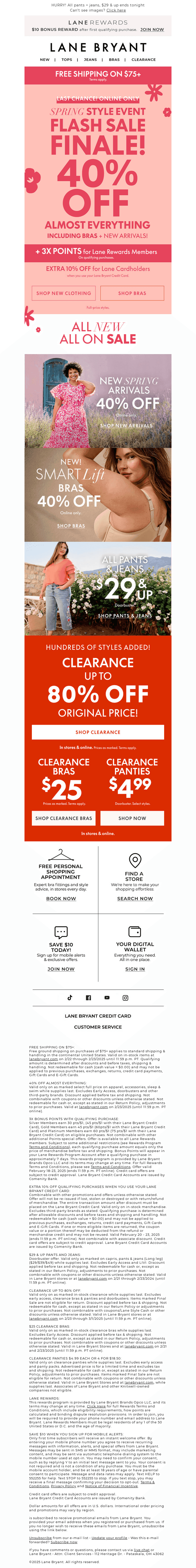 LAST CHANCE! 40% OFF almost everything + bras