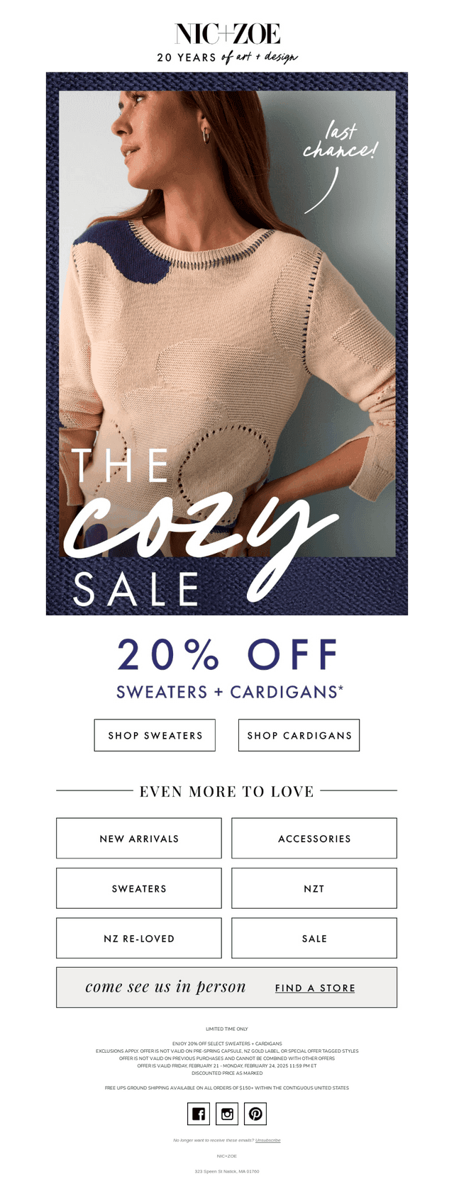 Last chance for 20% off