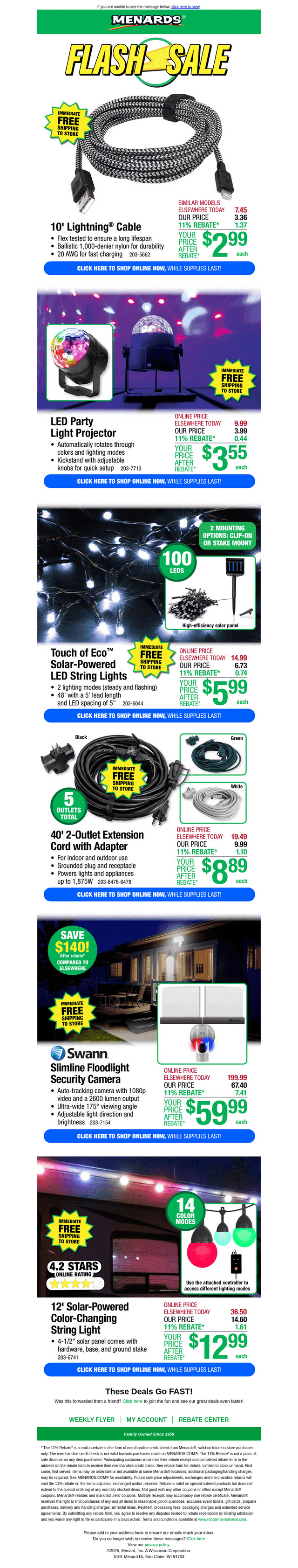 Solar LED 100 String Lights ONLY $5.99 After Rebate*!